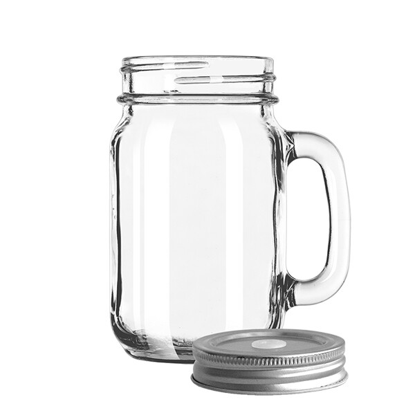 Drinking Jar mit Deckel 473ml