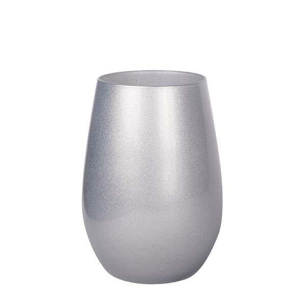 Becher Glas Silber, Elements plain 465 ml